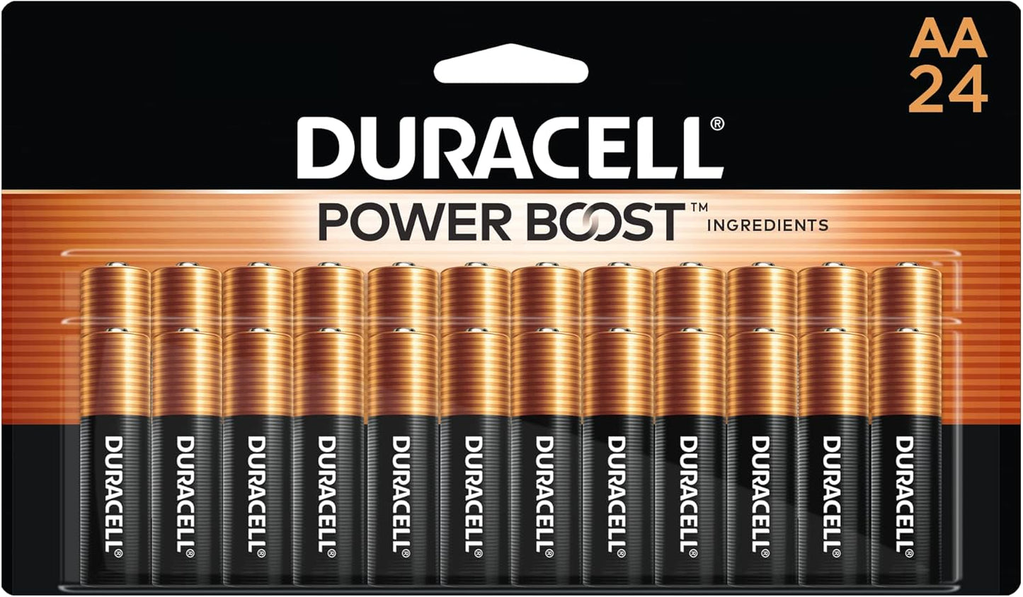 Duracell AA Batteries, Alkaline, 8 Count | Coppertop | Power Boost | Long-Lasting | For Household Devices